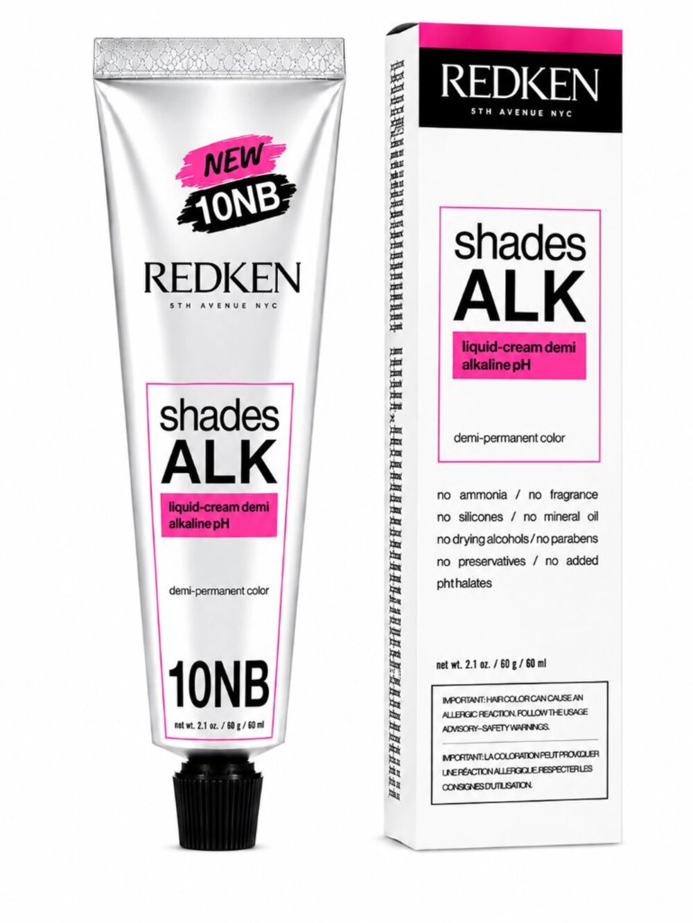 Redken Shades ALK 10NB Natural Beige Demi-Permanent Hair Color 2.1 oz